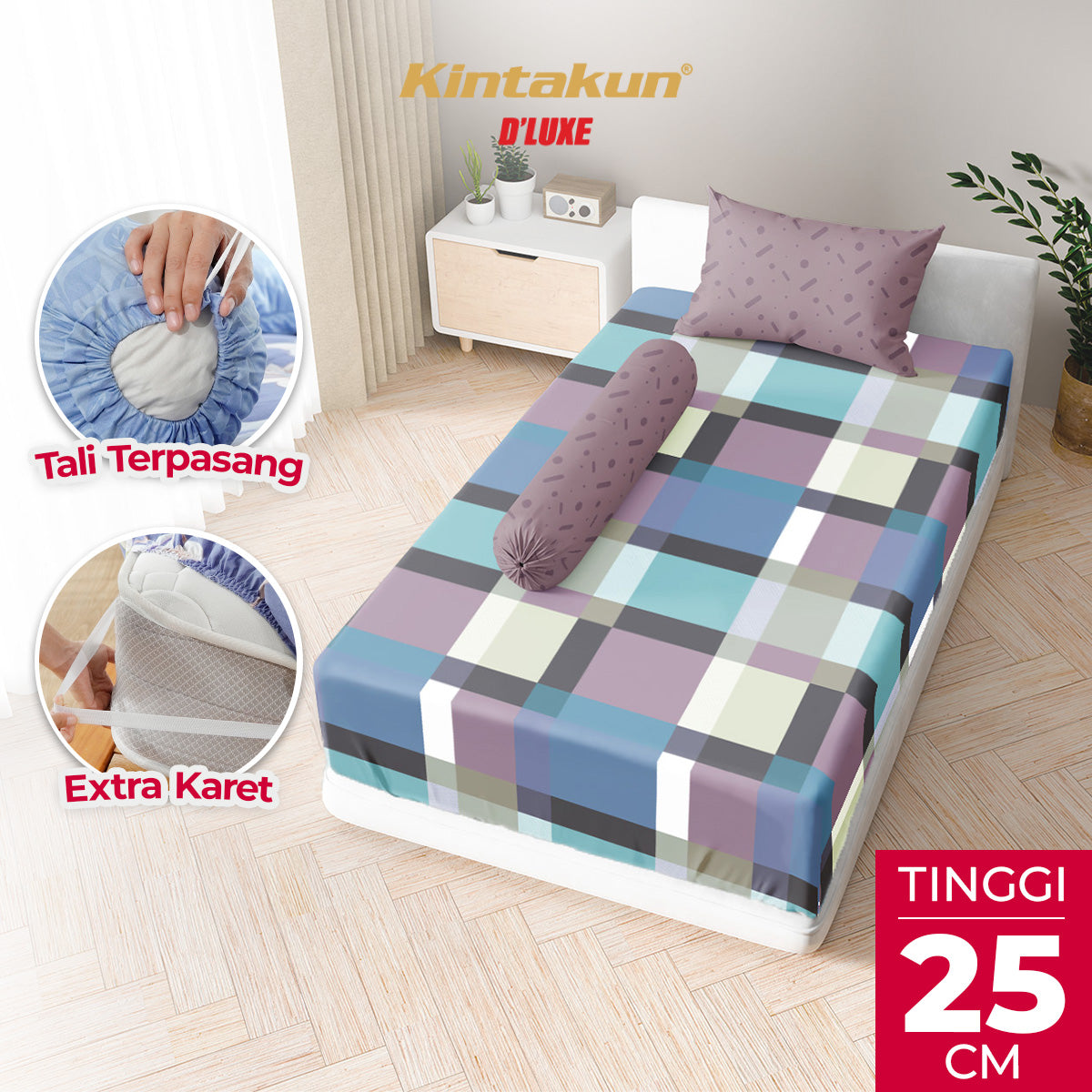 Kintakun Dluxe Sprei Fitted Darma Tinggi 25cm