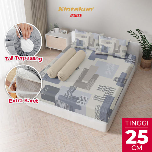 Kintakun Dluxe Sprei Set Fitted Dava Tinggi 25cm