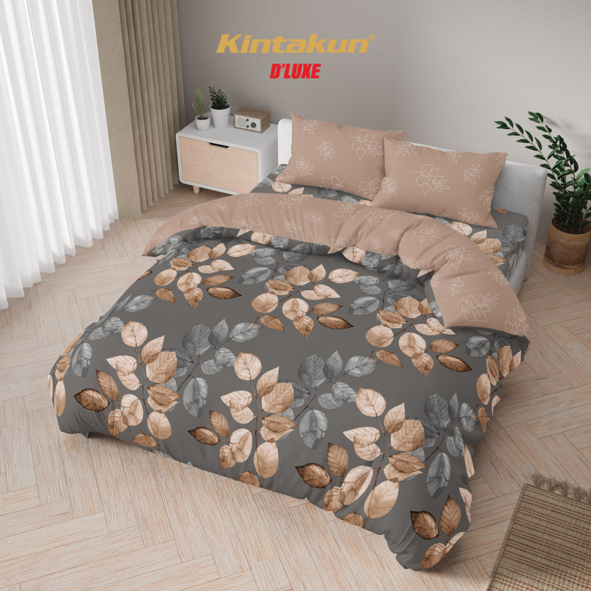 Kintakun Dluxe Bedcover Set Fitted Desy Tinggi 25cm