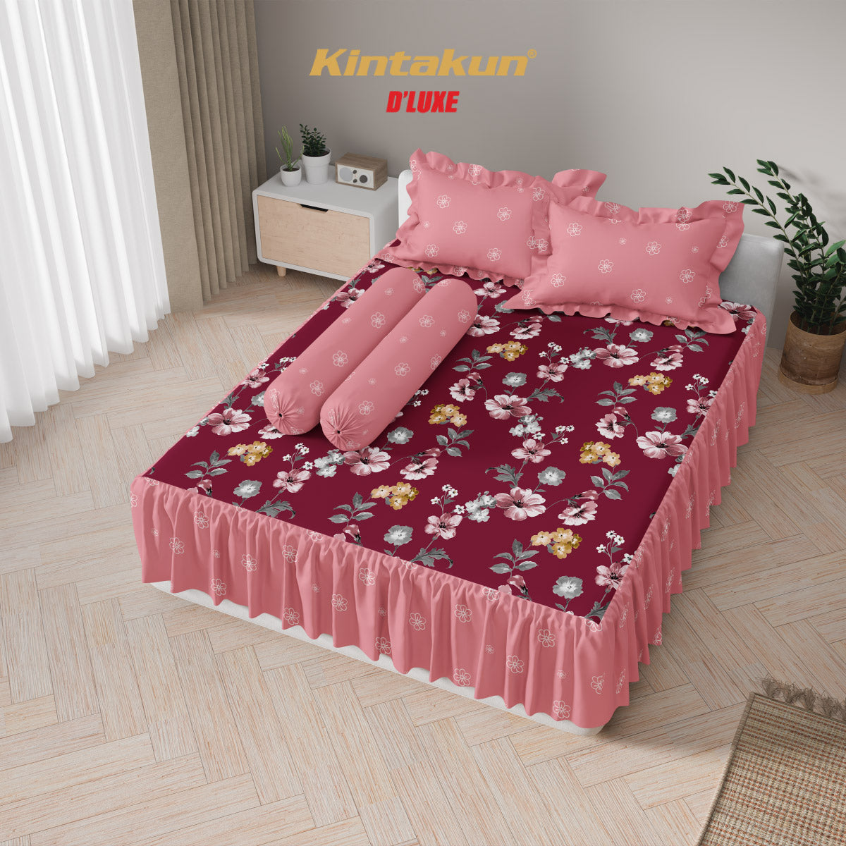 Kintakun Dluxe Sprei Rumbai Dinda Tinggi 39cm