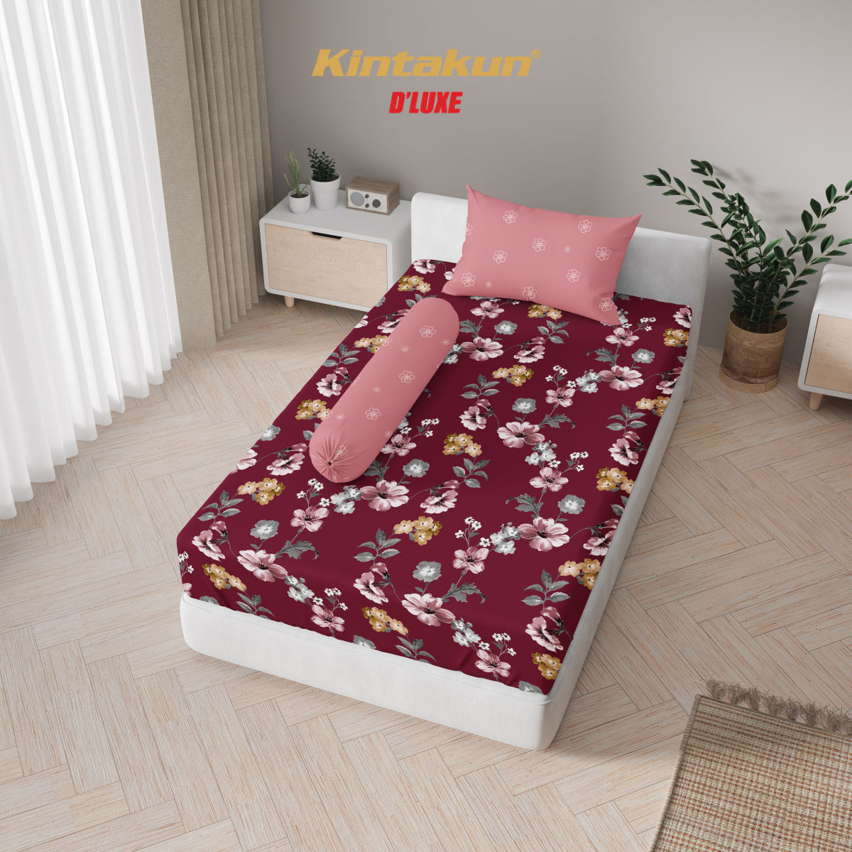 Kintakun Dluxe Sprei Fitted Dinda Tinggi 25cm