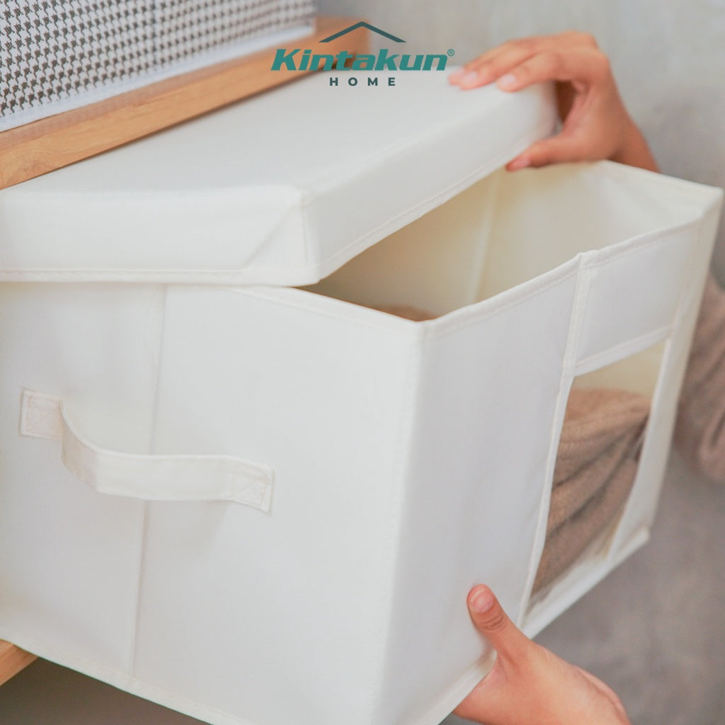 Kintakun Home Davia Tempat Penyimpanan Baju dengan Penutup
