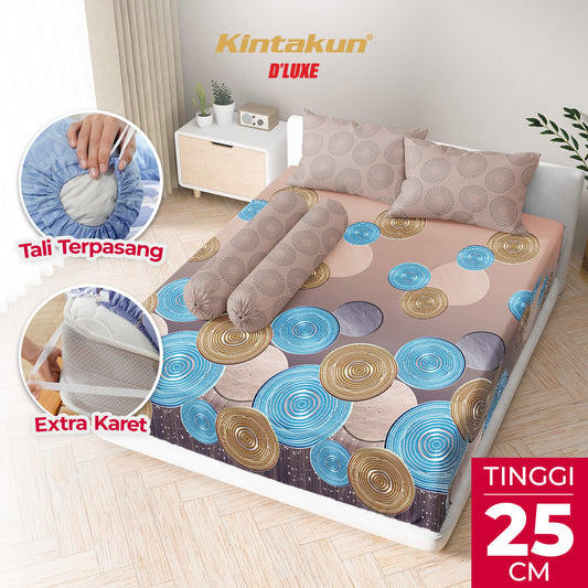 Kintakun Dluxe Sprei Fitted Eshania Tinggi 25cm