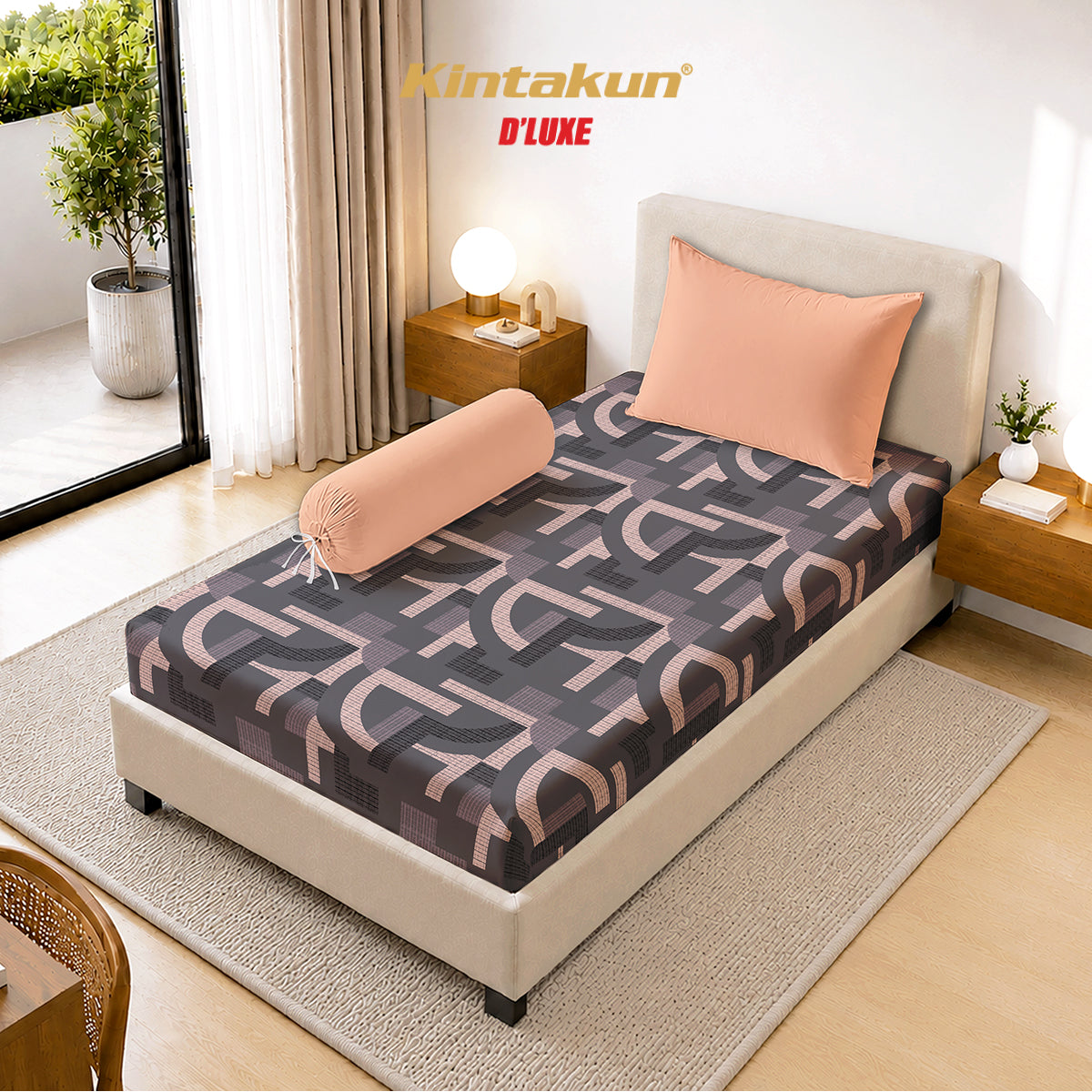 Kintakun Dluxe Sprei Fitted Fadia Tinggi 30cm
