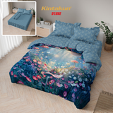 Kintakun Dluxe Bedcover Set Rumbai Digital Print Motif Fale Tinggi 39 cm