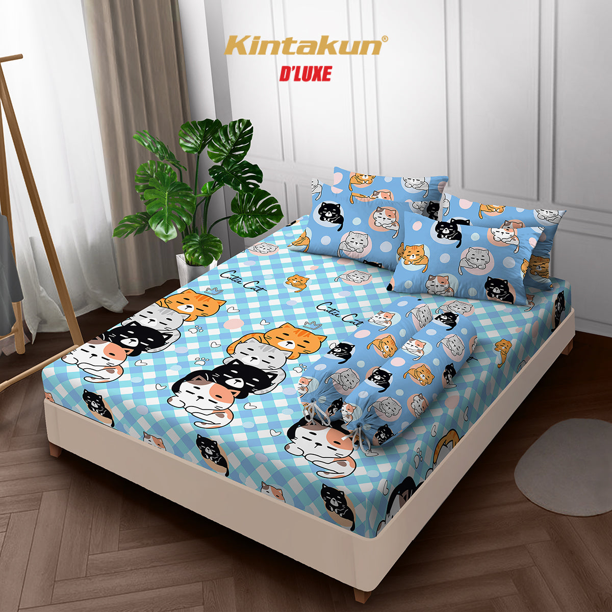 Kintakun DLUXE Sprei Set Fitted B4 Faline Tinggi 20 cm