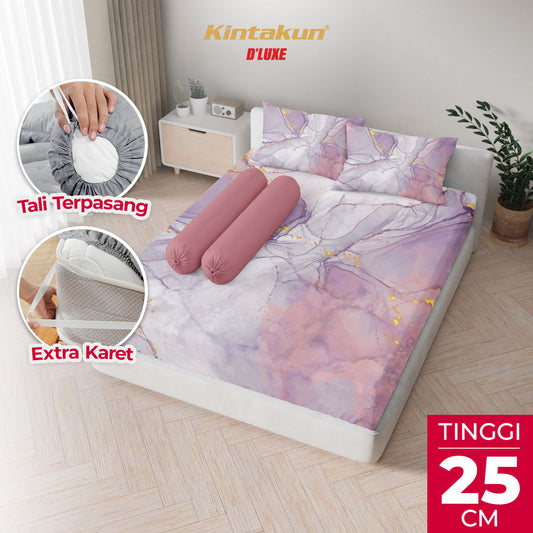 Kintakun Dluxe Sprei Set Fitted Fanny Tinggi 25cm