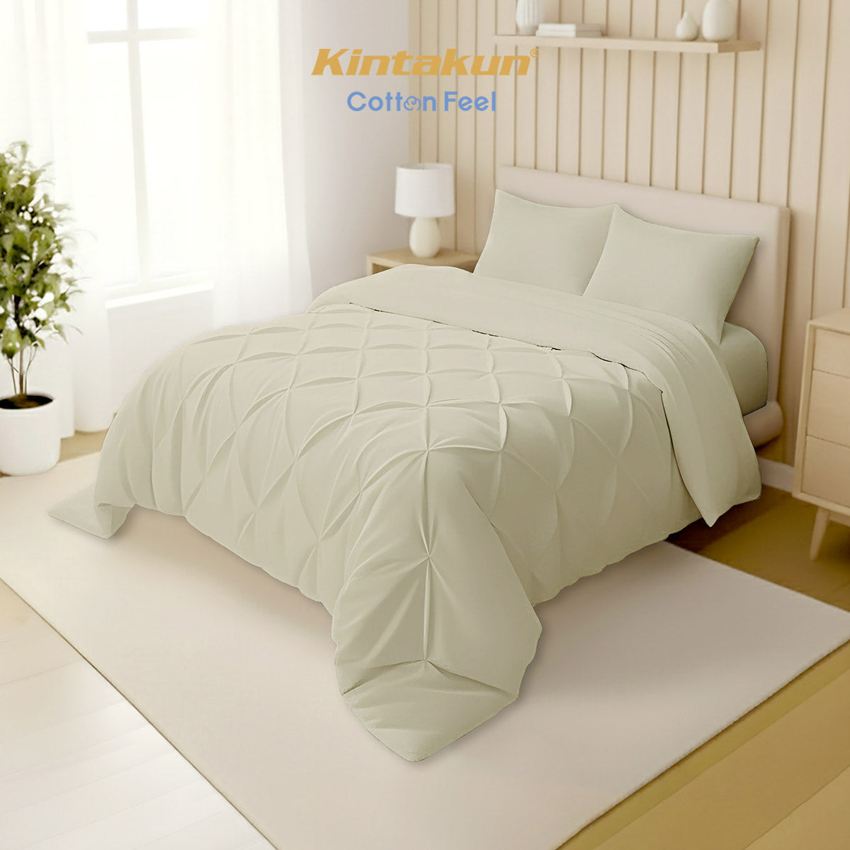 Kintakun Cotton Feel Mix & Match Sprei Pocket Varian Frozen Dew Tinggi 30 cm