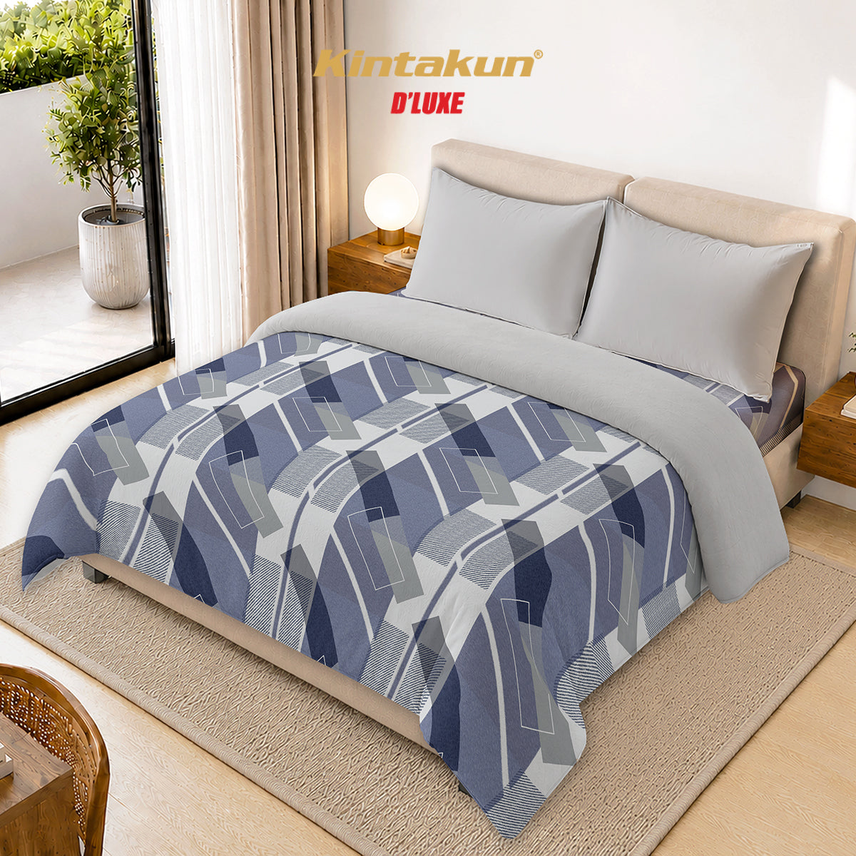 Kintakun Dluxe Bedcover Set Fitted Garta Tinggi 30cm