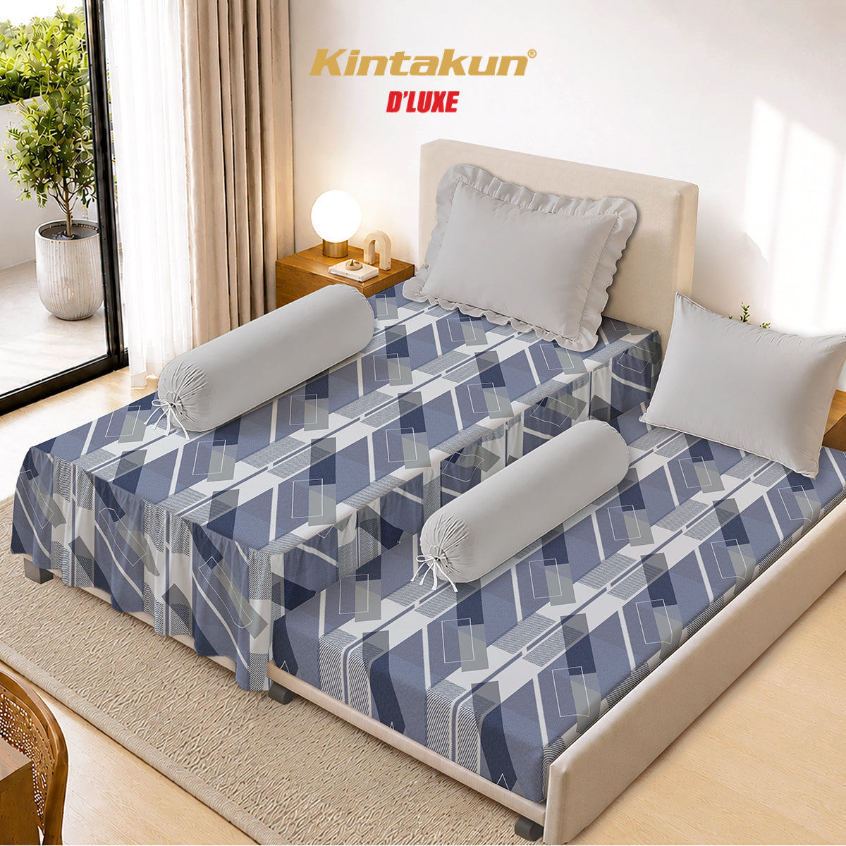 Kintakun Dluxe Sprei Duo 2in1 Tinggi 30cm Motif Garta