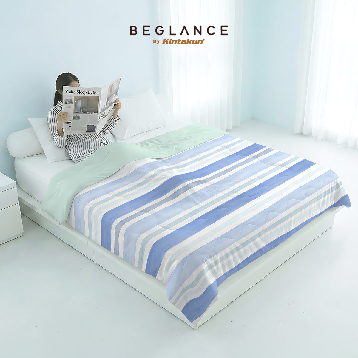 Beglance Max Cool Blanket 150 x 200cm Motif Glacier Line