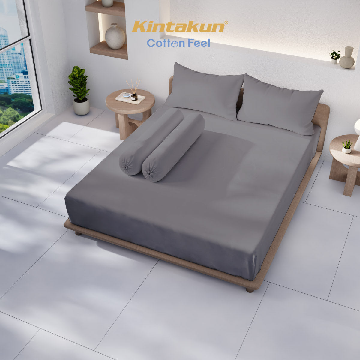 Kintakun Cotton Feel Sprei Fitted Pocket Polos Tinggi 30 cm Multivarian