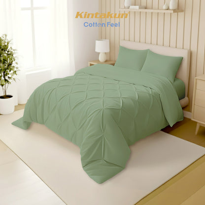 Kintakun Cotton Feel Mix & Match Sprei Pocket Varian Greentea Tinggi 30 cm