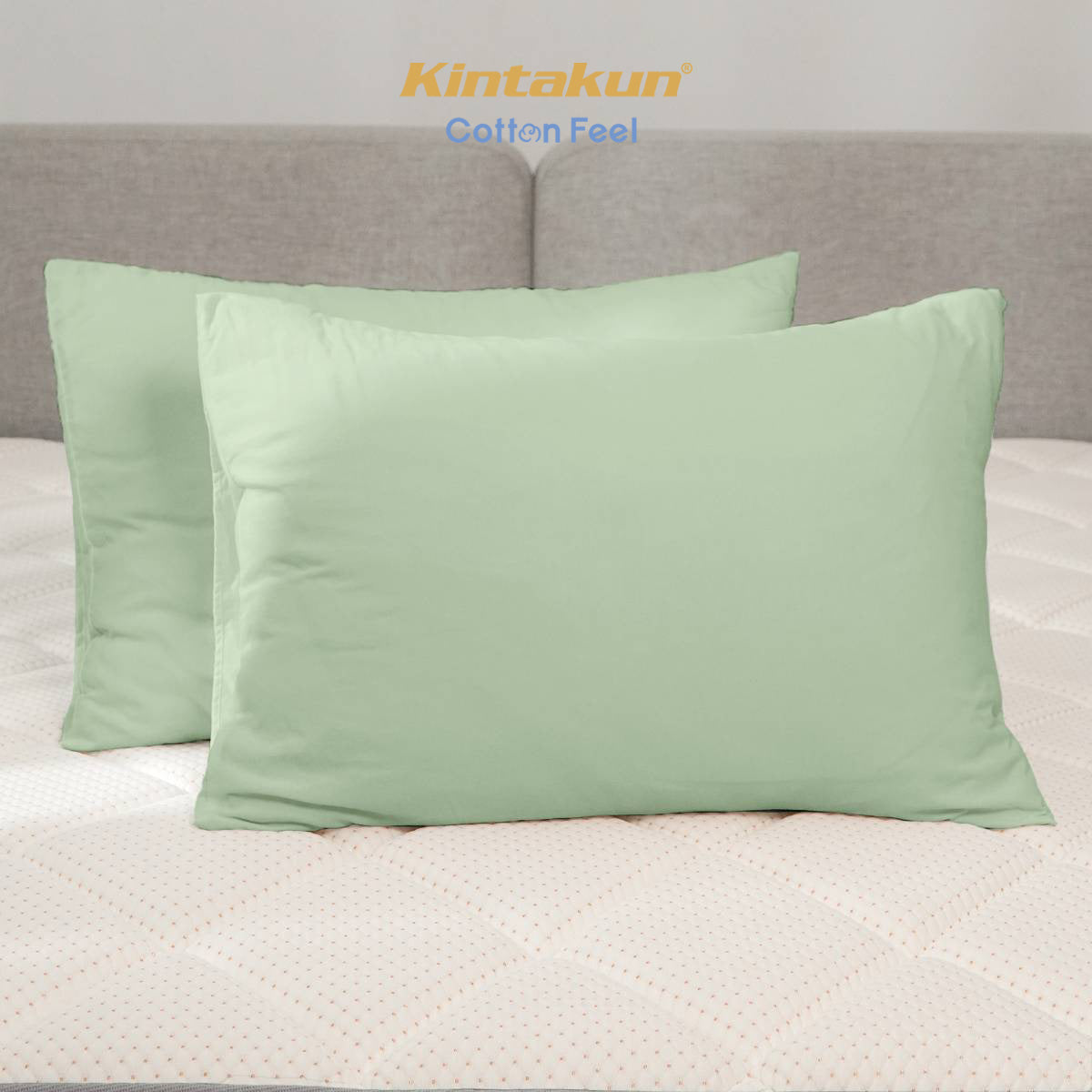 Kintakun Cotton Feel Mix & Match Sprei Pocket Varian Greentea Tinggi 30 cm