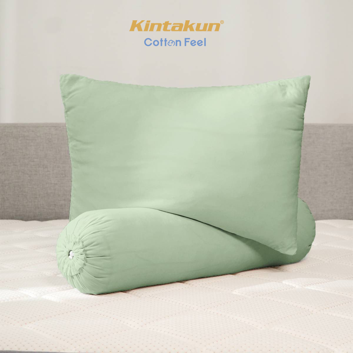 Kintakun Cotton Feel Mix & Match Sprei Pocket Varian Greentea Tinggi 30 cm