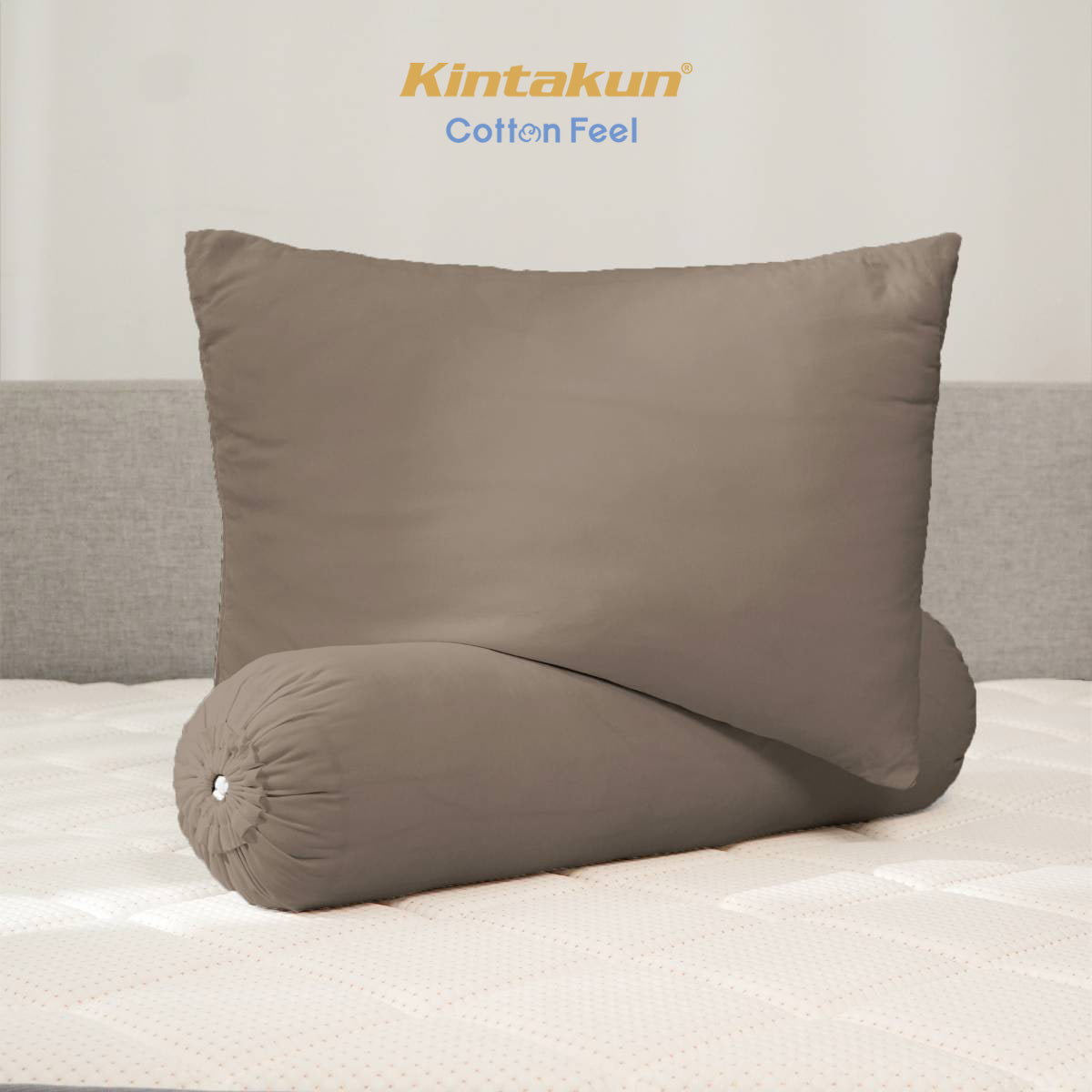 Kintakun Cotton Feel Mix & Match Sprei Pocket Varian Greige Tinggi 30 cm