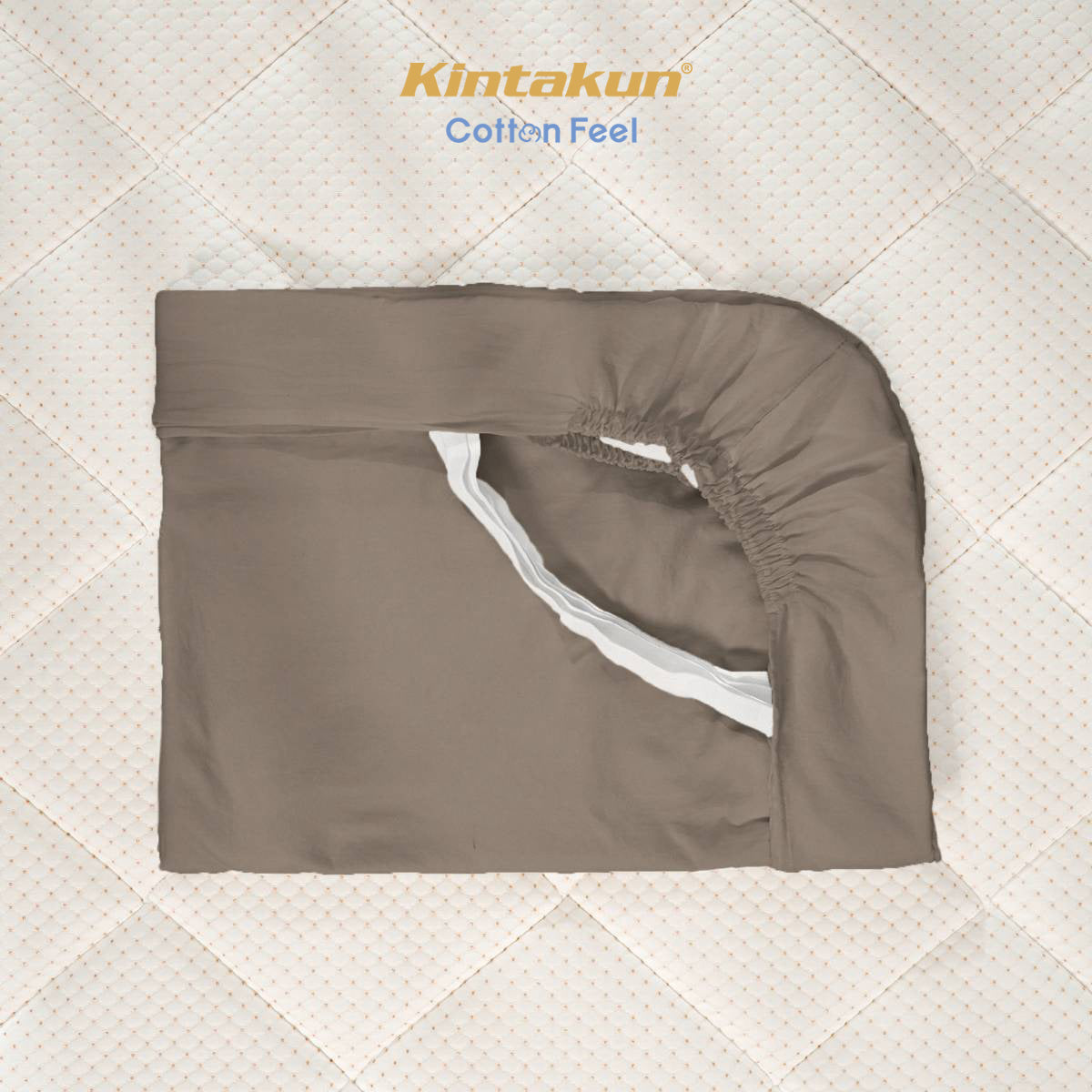 Kintakun Cotton Feel Mix & Match Sprei Pocket Varian Greige Tinggi 30 cm