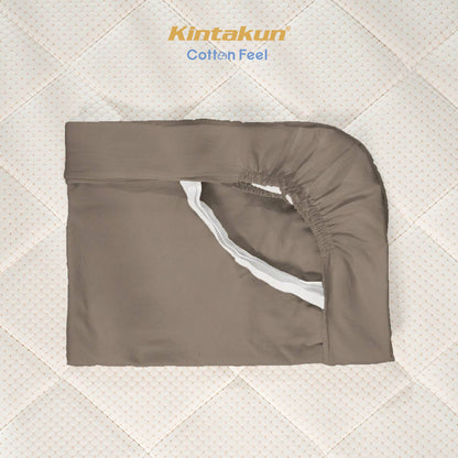 Kintakun Cotton Feel Mix & Match Sprei Pocket Varian Greige Tinggi 30 cm