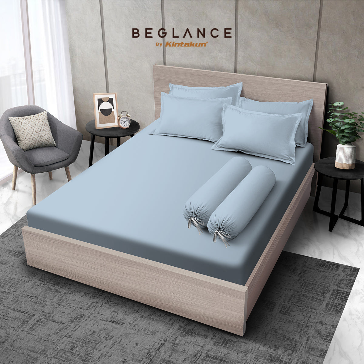 Beglance Sprei Set Microtex Grotto Premium Microsuede 30cm