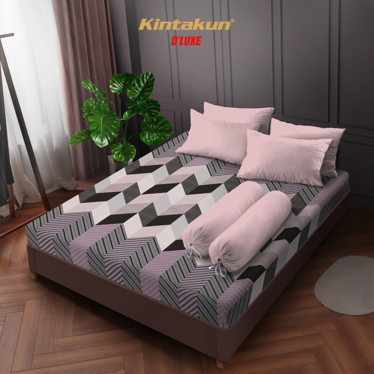 [CLEARANCE] Kintakun Dluxe Sprei Fitted 160 Motif Tinggi 20 cm - Varian Motif