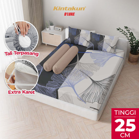 Kintakun Dluxe Sprei Set Fitted Hilda Tinggi 25cm
