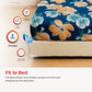 Kintakun Dluxe Sprei Fitted 120 Motif Bunga Tinggi 20 cm