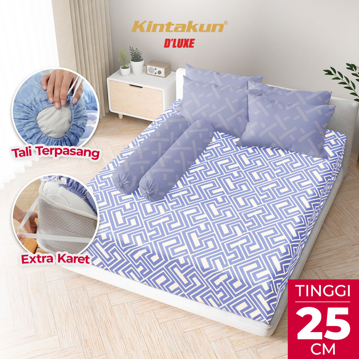 Kintakun Dluxe Sprei Fitted B4 Izana Tinggi 25cm
