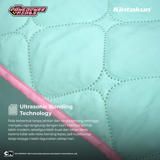 Kintakun DLUXE Ultrasonic Blanket 160 x 200 The Powerpuff Girls Motif Perfect Little Girls