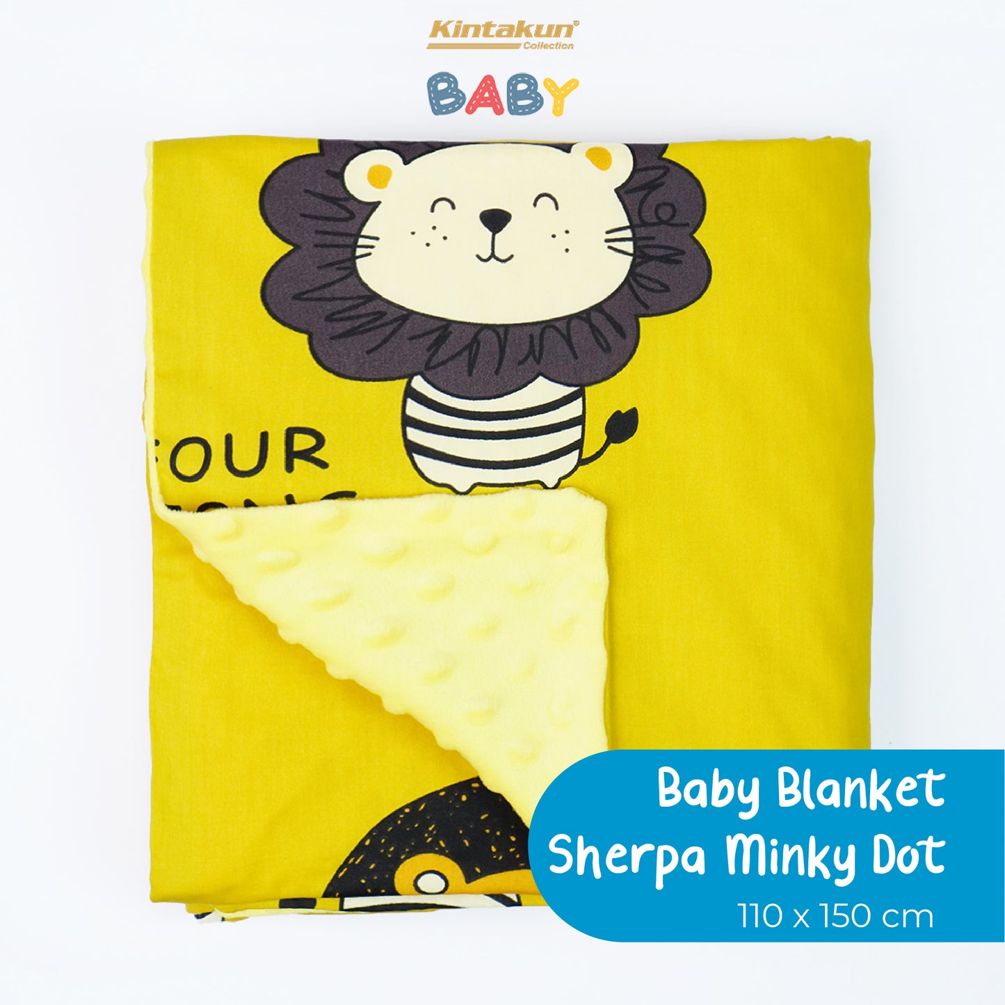 Kintakun Baby Minky Dot Blanket Selimut Bayi 110 x 150 Varian Warna