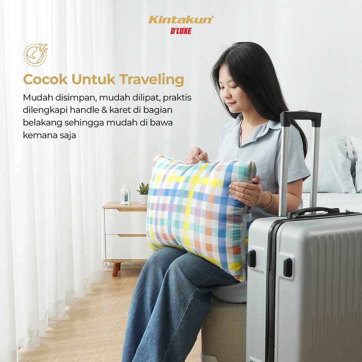 Kintakun Balmut 2in1 Bantal Selimut Multifungsi Motif Celvana