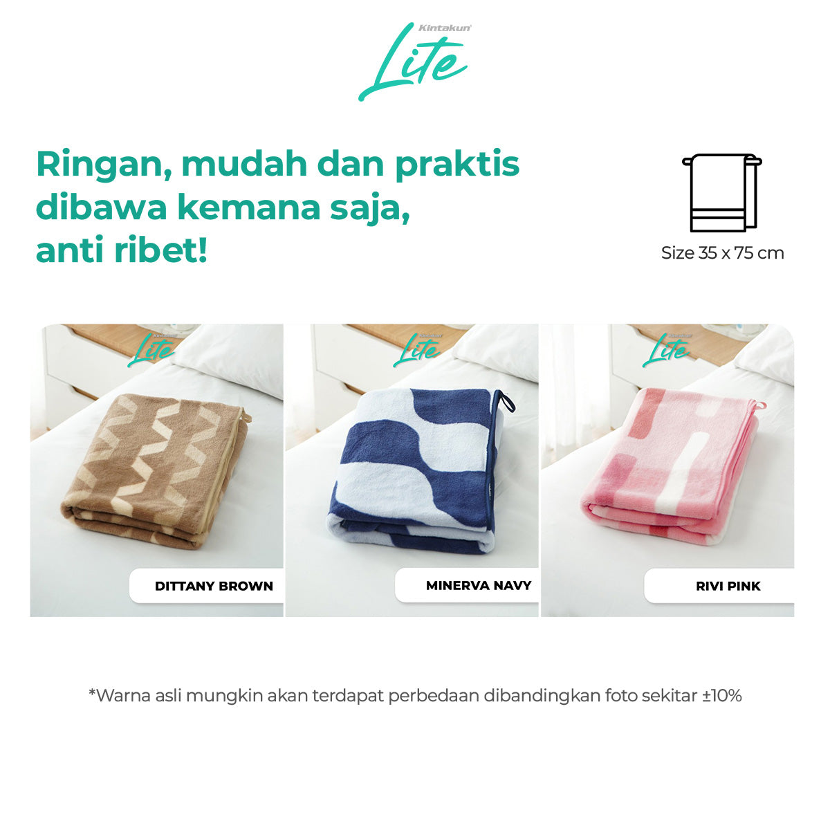 Kintakun Lite Coral Fleece Towel 35 x 75 Minerva