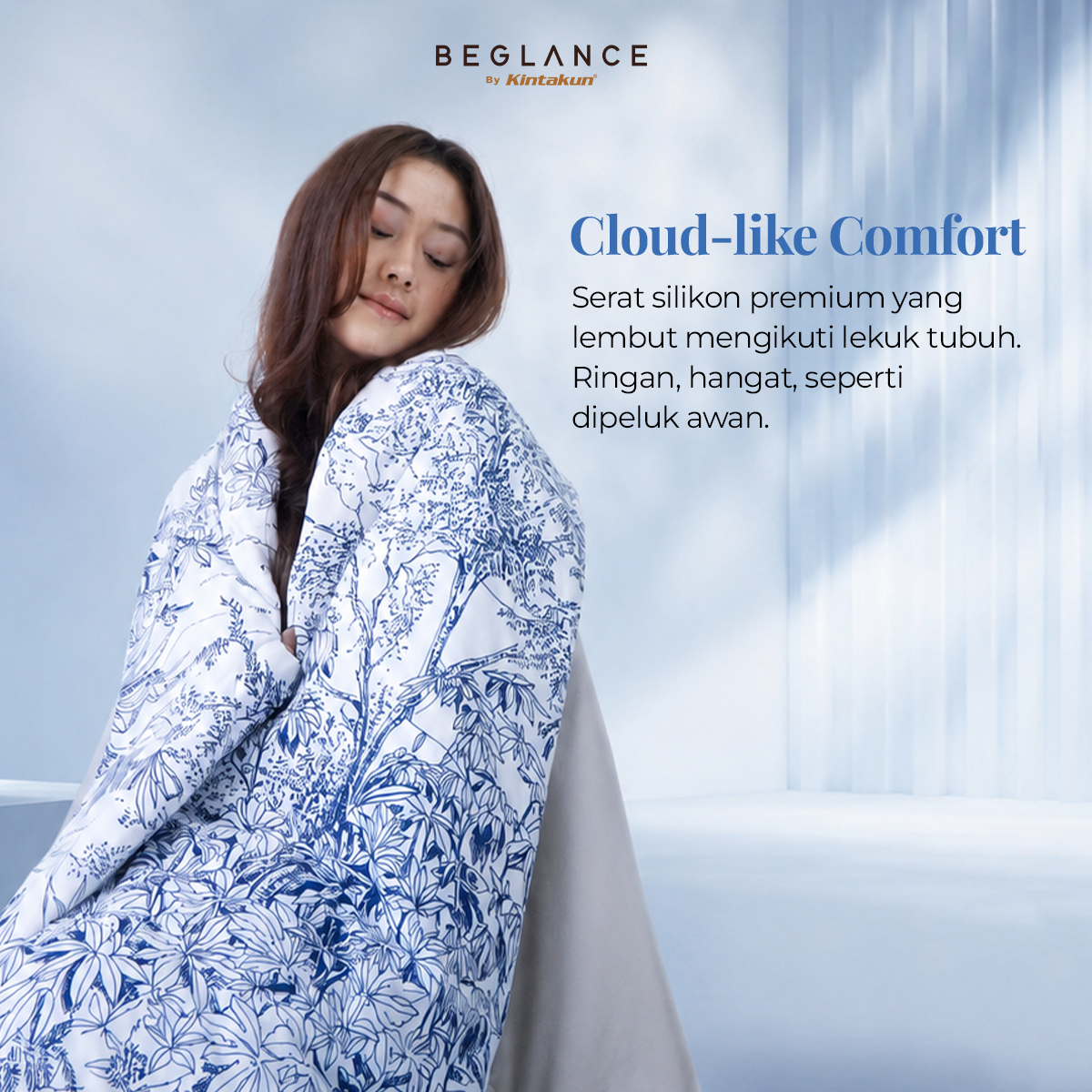 Beglance Max Cool Blanket 150 x 200cm Motif Jardin Clair