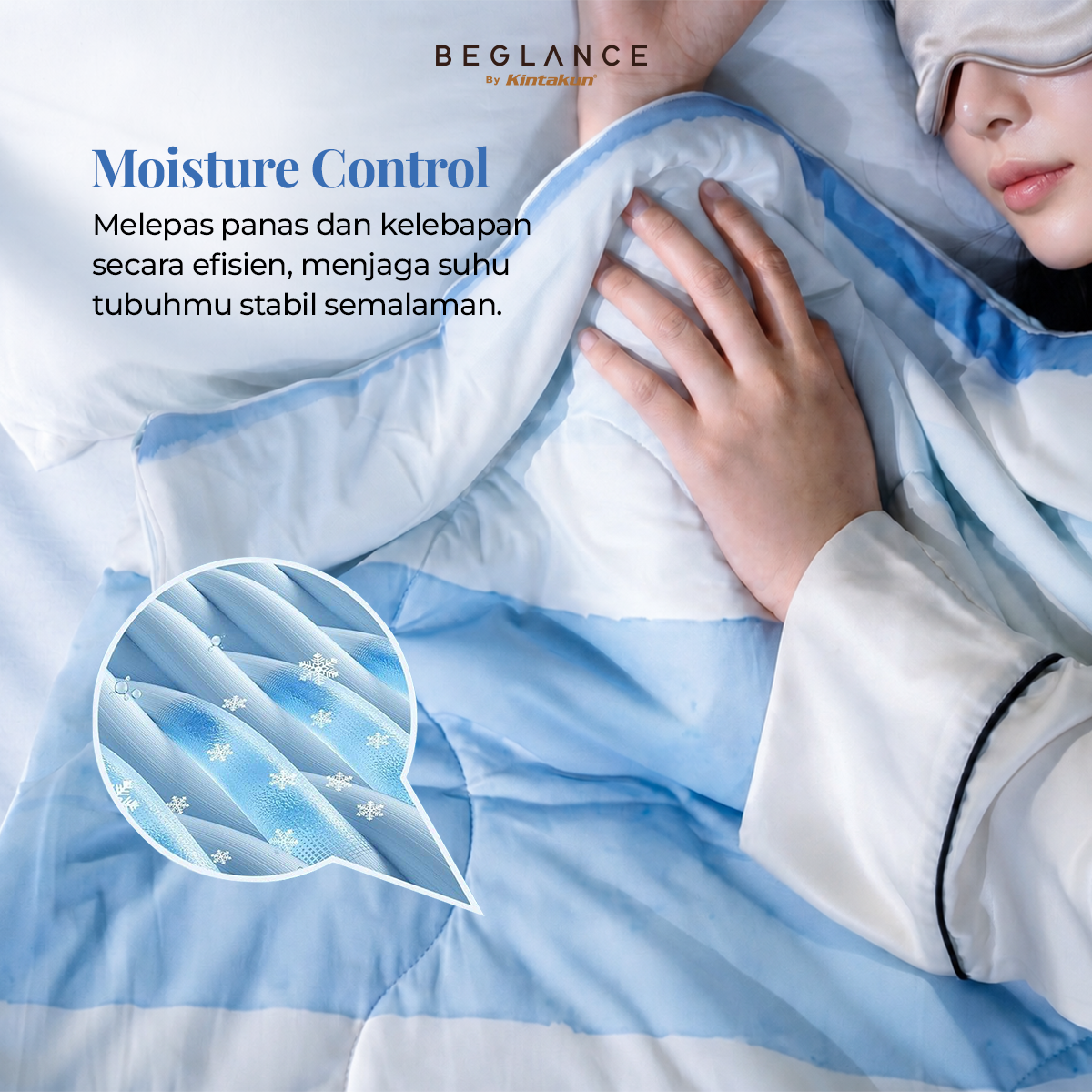 Beglance Max Cool Blanket 150 x 200cm Motif Jardin Clair