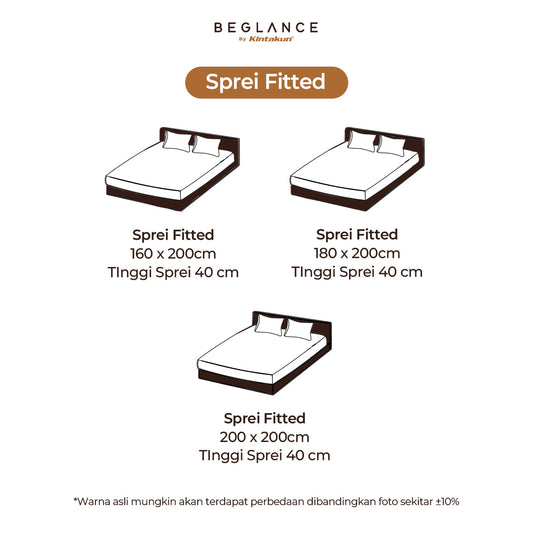 Beglance Cotton Embroidery Sprei Set 120 x 200 Tinggi 35 cm