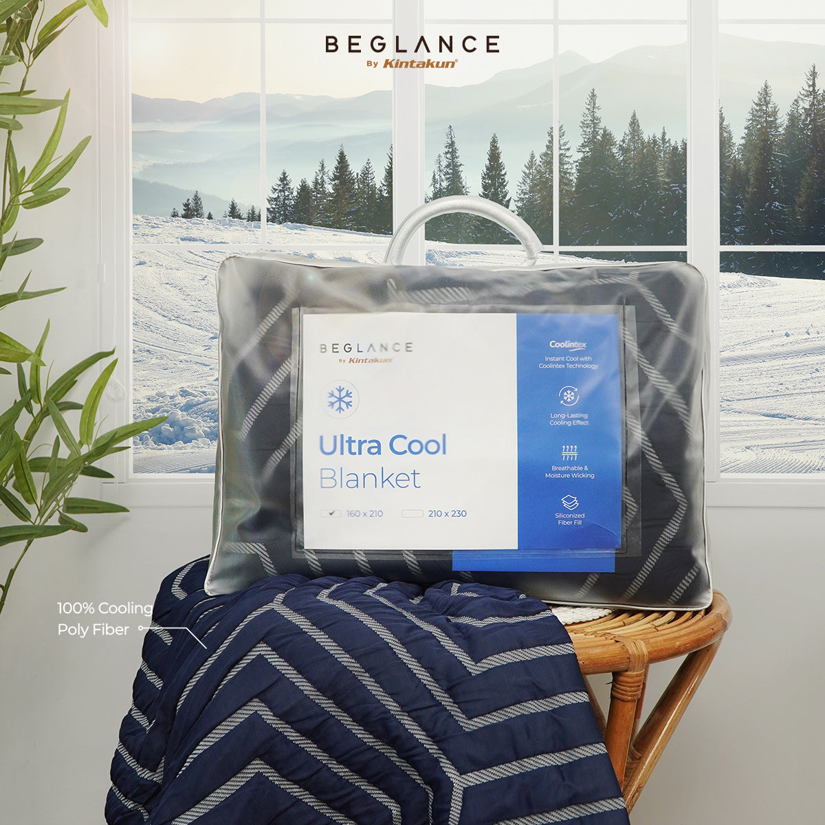 BEGLANCE Ultra Cool Blanket Premium Aqua Breeze