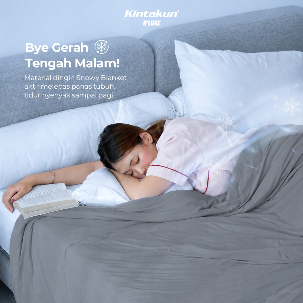 Kintakun DLUXE Snowy Blanket 150 x 200 Warna Ballad Blue