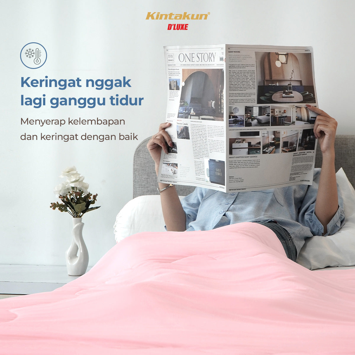 Kintakun DLUXE Snowy Blanket 150 x 200 Warna Ballad Blue