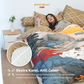 Kintakun Dluxe Bedcover Set Rumbai Digital Print Tinggi 39 cm Varian Motif