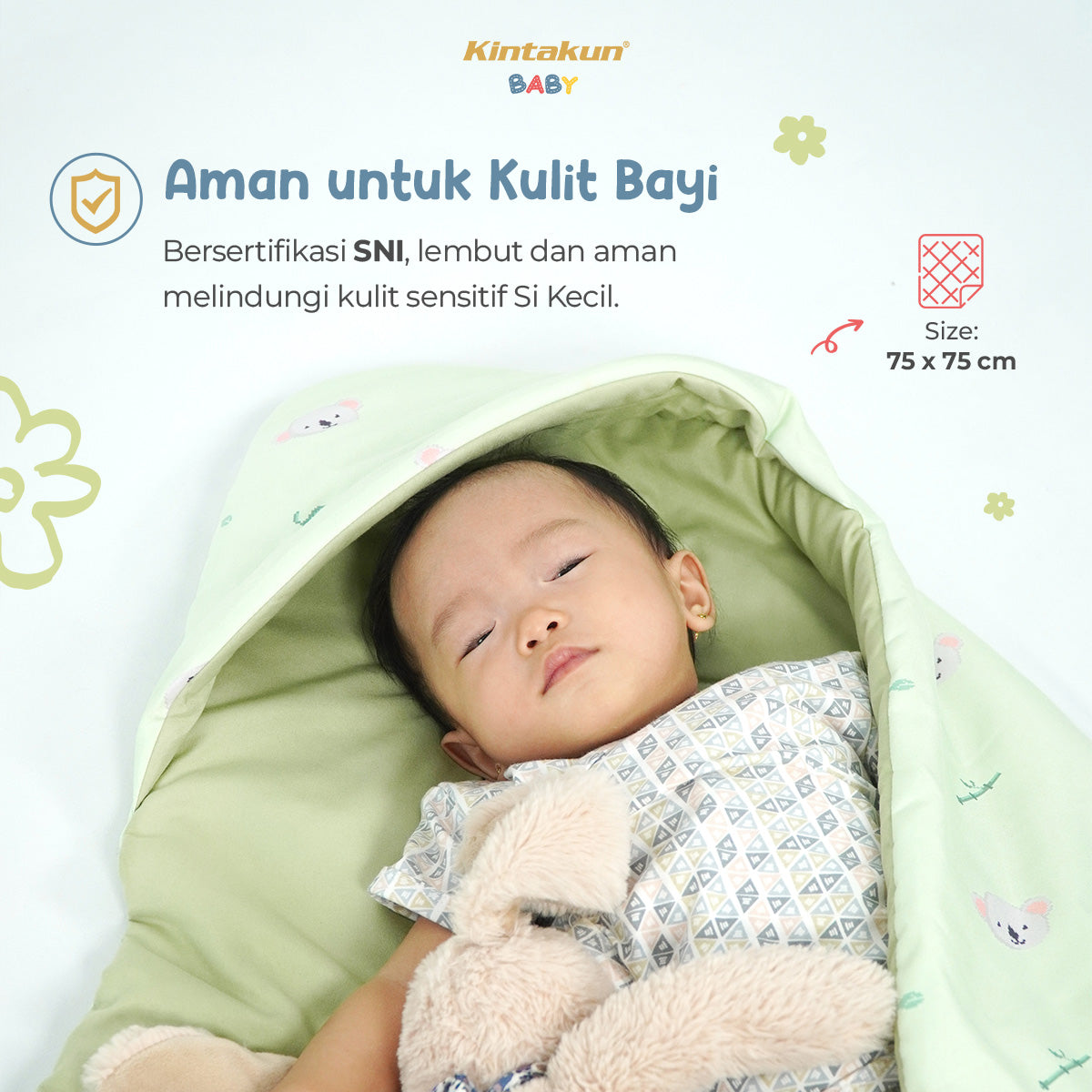 Kintakun Baby Hoodie Blanket 75 x 75