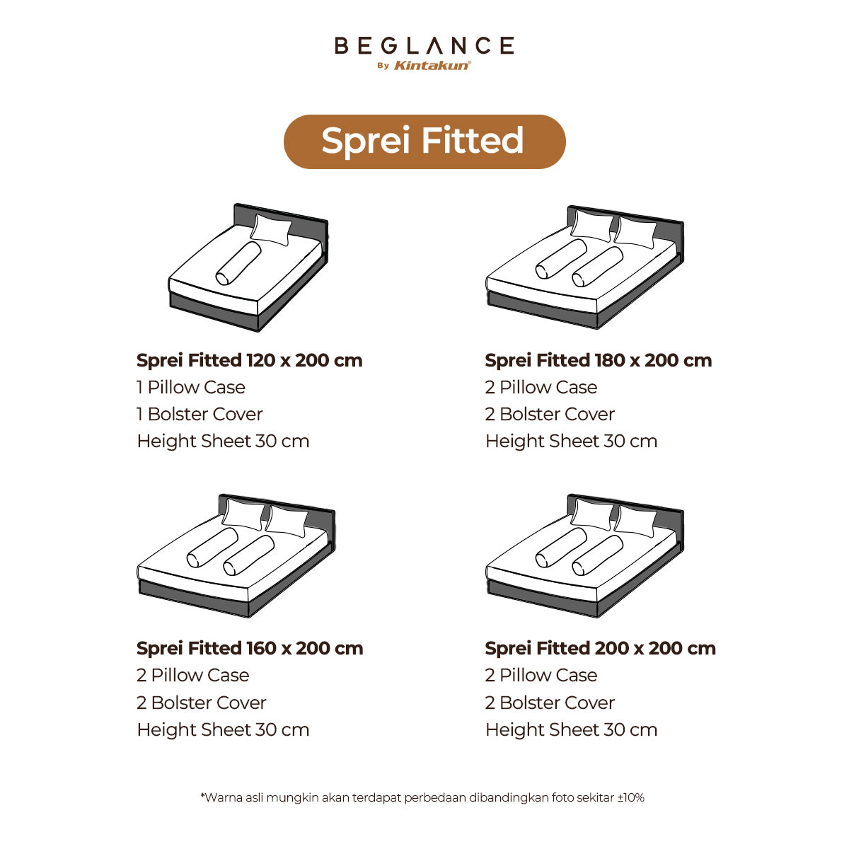 Beglance Sprei Set Microtex Este Premium Microsuede 30cm