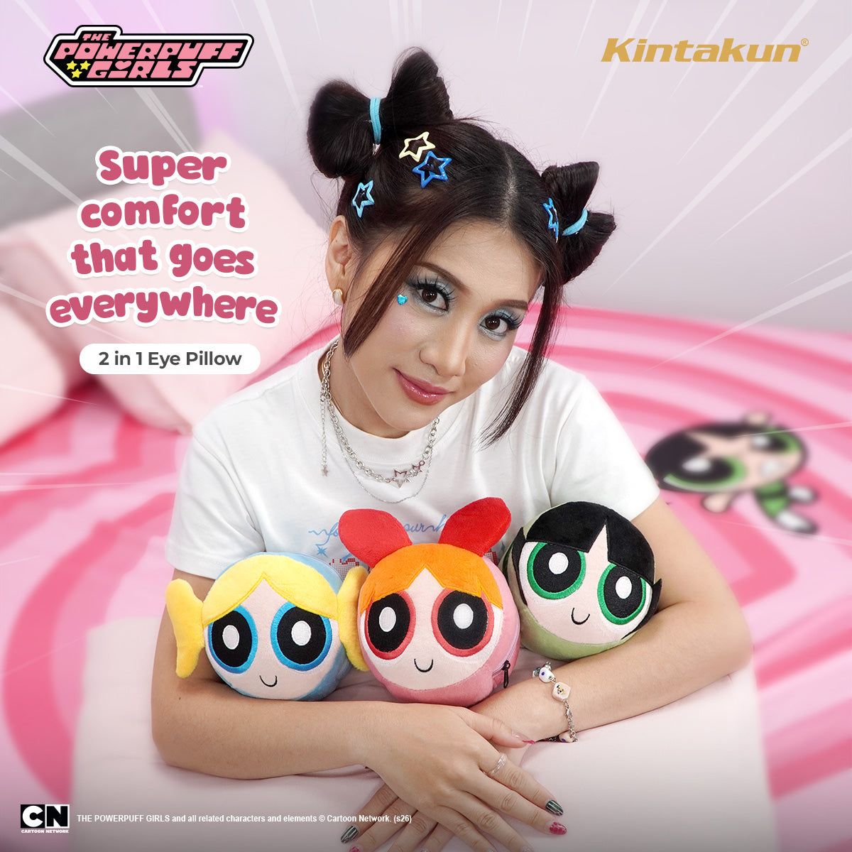 Kintakun DLUXE Eye Pillow Neck the Powerpuff Girls Varian Pretty Smart