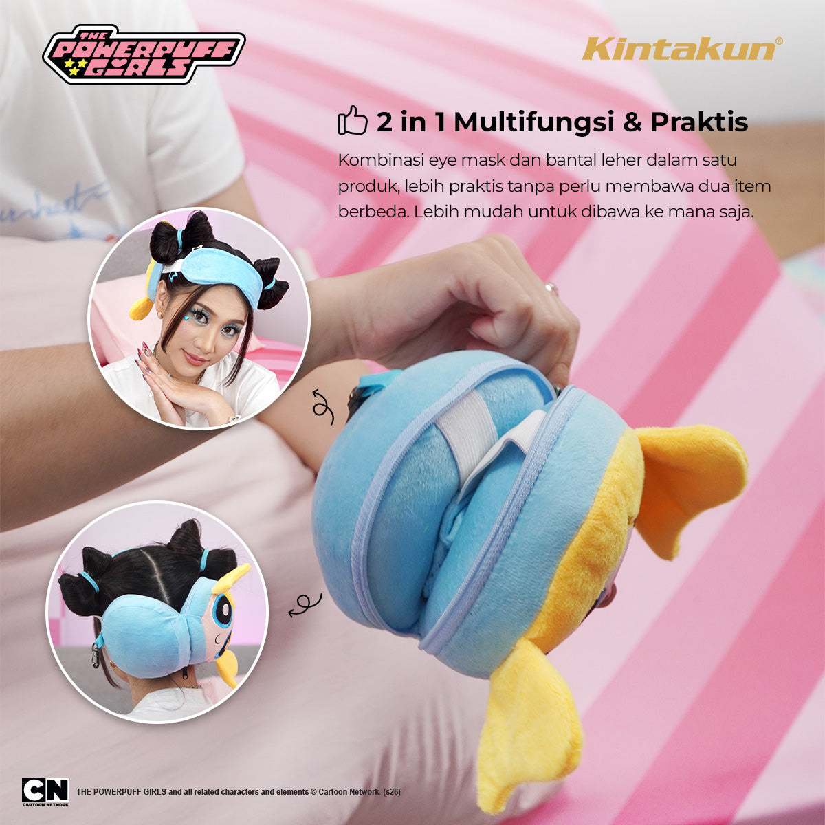 Kintakun DLUXE Eye Pillow Neck the Powerpuff Girls Varian Pretty Smart