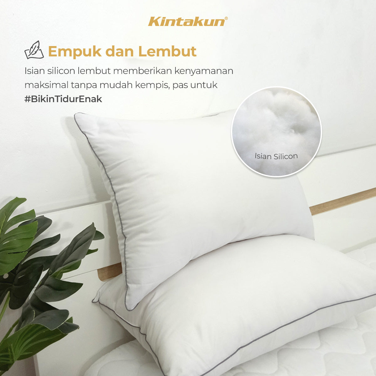 Kintakun Bantal Dacron Luxury Anti Bakteri 50 x 70