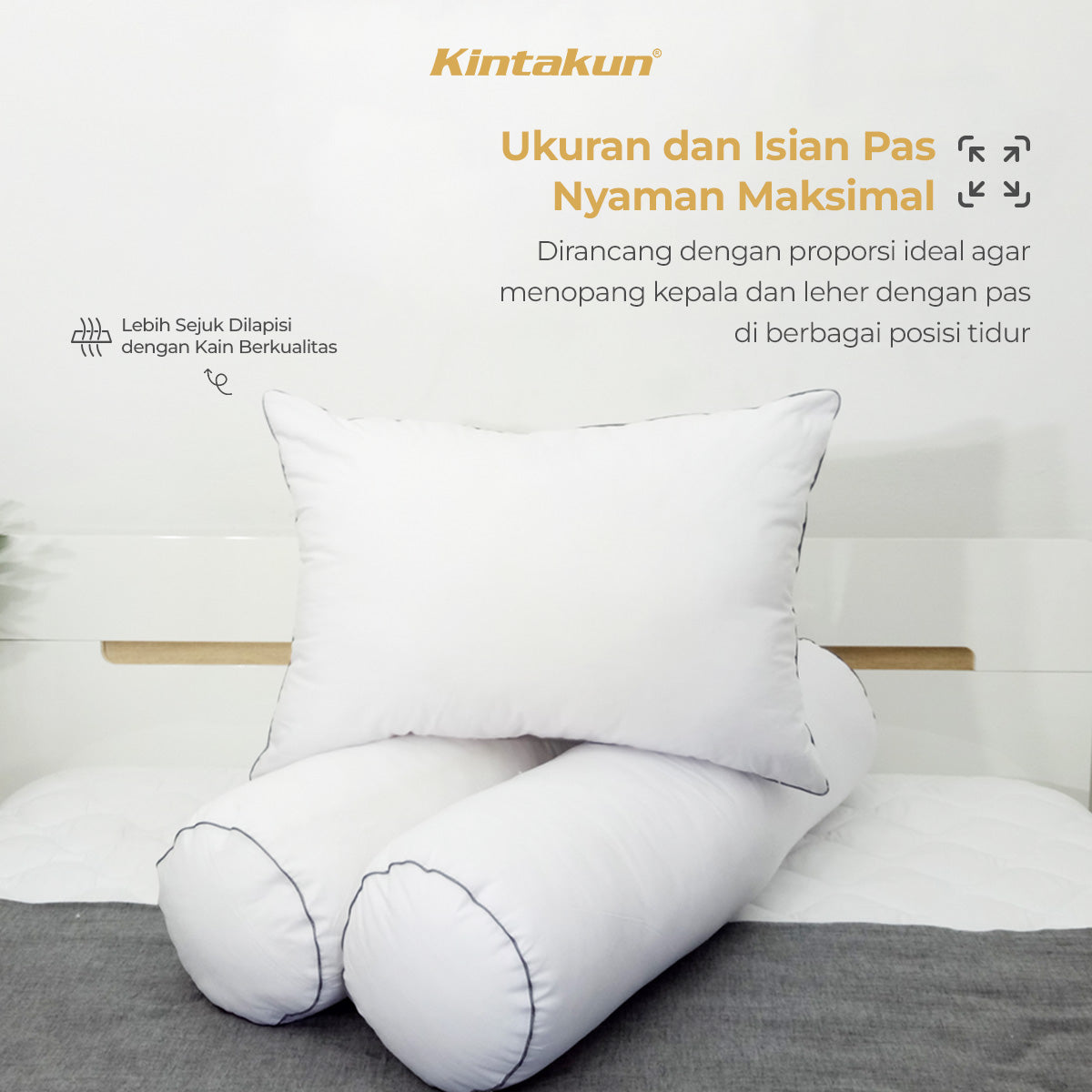 Kintakun Bantal Dacron Luxury Anti Bakteri 50 x 70