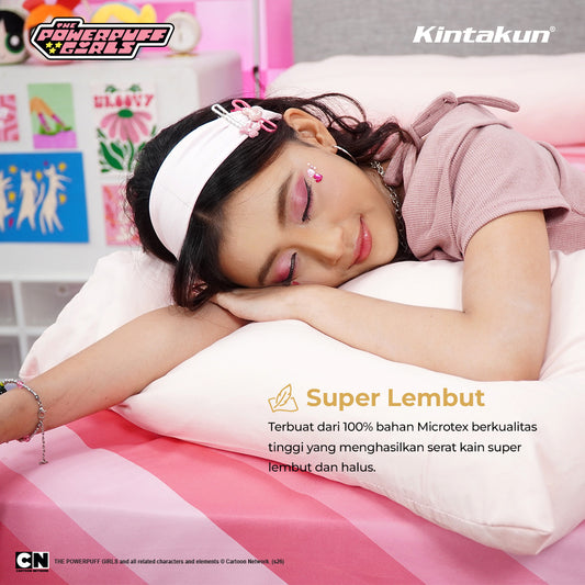 Kintakun DLUXE Sprei Fitted 25cm The Powerpuff Girls Motif Strong Girls Club Varian Size