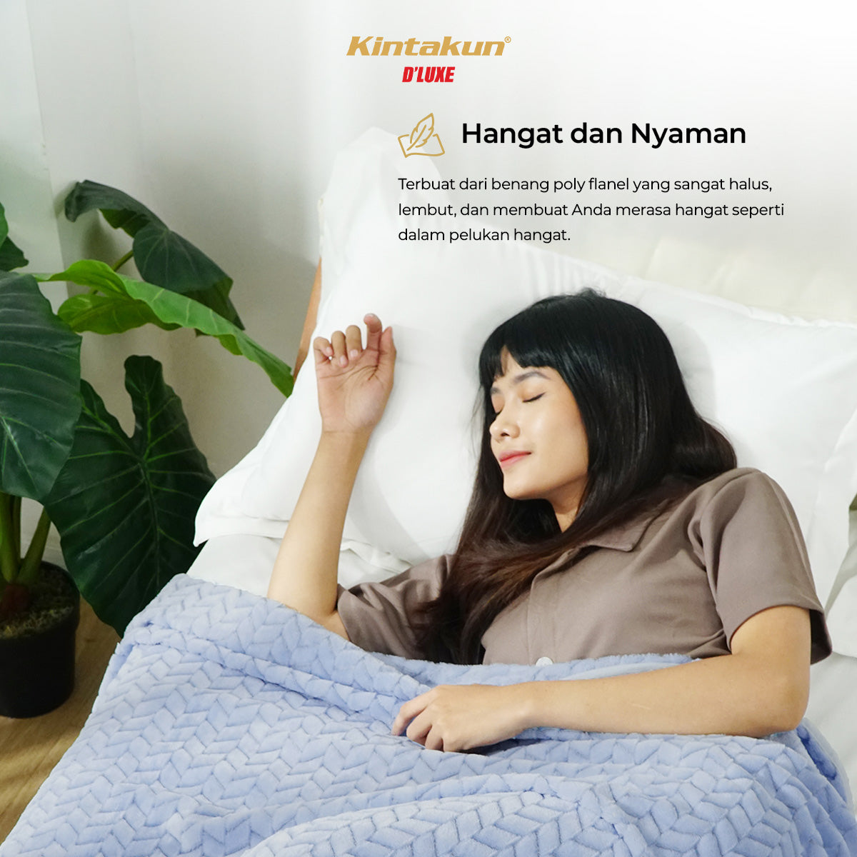 Kintakun Selimut Luxury Lembut & Mewah 160 x 200 cm Garnet Rose