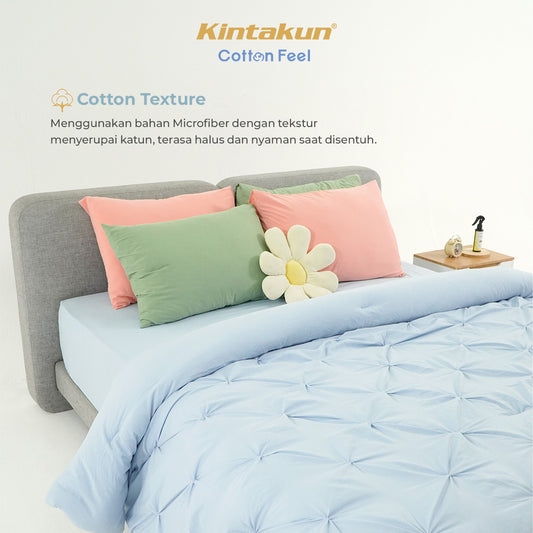 Kintakun Cotton Feel Mix & Match Sprei Pocket Varian Latte Tinggi 30 cm