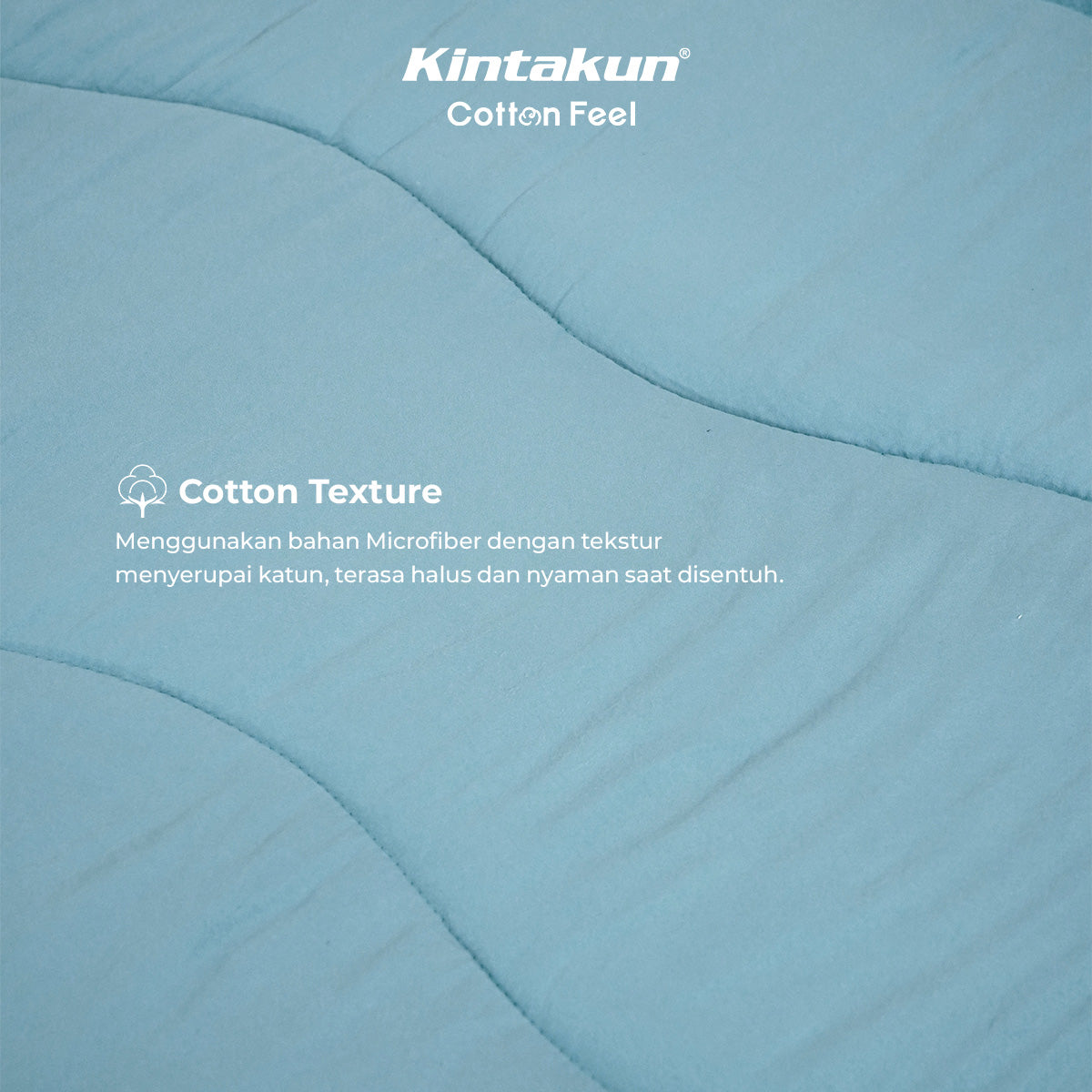 Kintakun Cotton Feel Bedcover Set Fitted with Pocket Tinggi 30 cm Varian Auburn