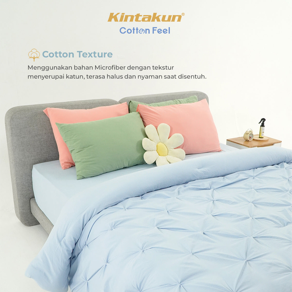 Kintakun Cotton Feel Comforter Basic & Pinch Quilt Varian Auburn