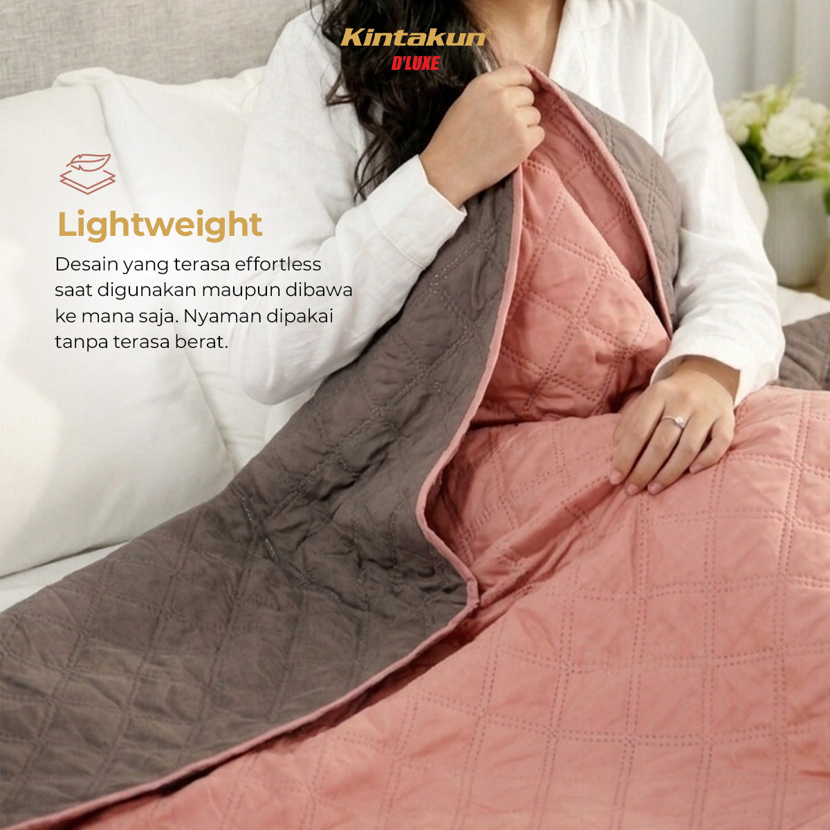 Kintakun DLUXE Ultrasonic Selimut Dual-Tone Varian Pink Nectar